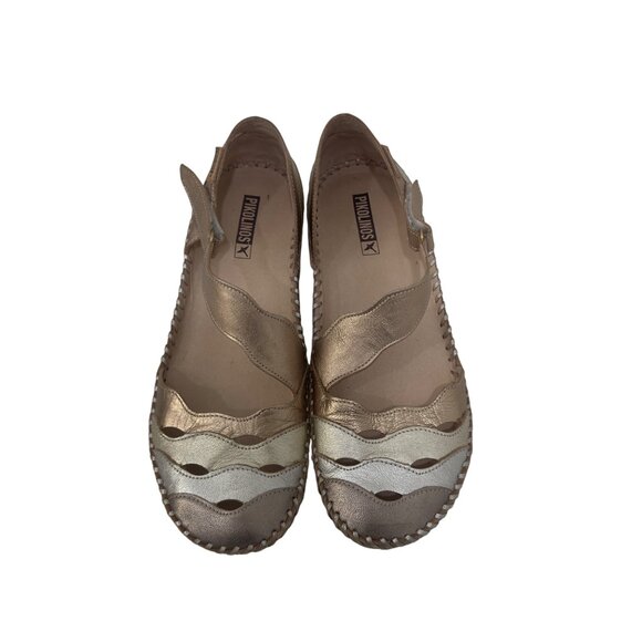 Pikolinos Womens Gold Metallic Multicolor Leather Mary Jane Sandals Size 39 - Picture 2 of 15